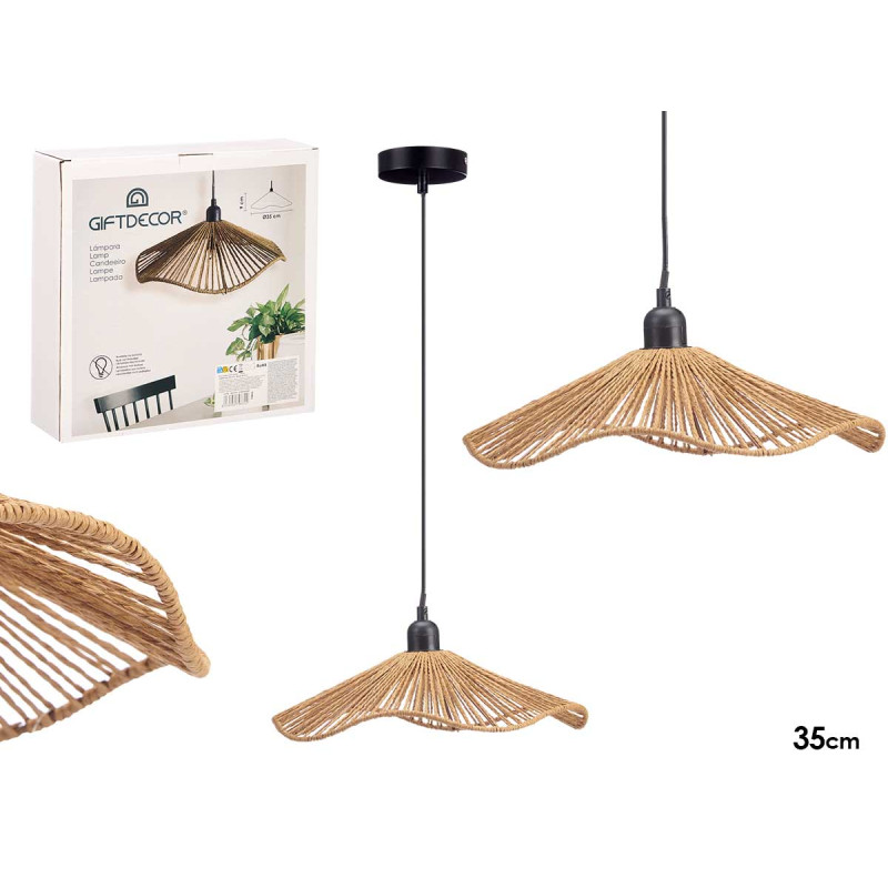 LAMPE DE PLAFOND 35CM CORDE