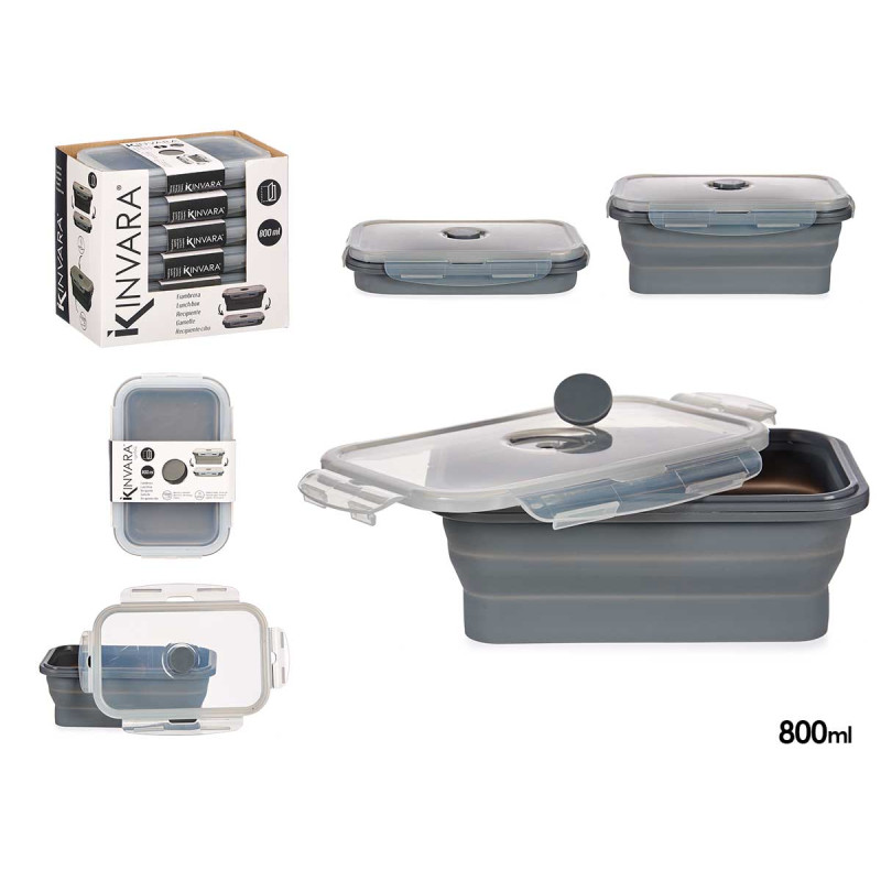 PORTAPRANZO SILIC RETT 800ML ANTRACITE