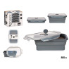 FIAMBRERA SILICONA RECTANGULAR 800ML ANTRACITA