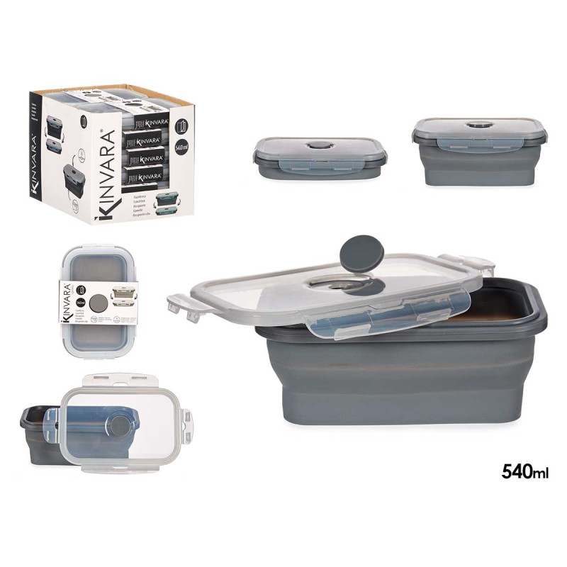 FIAMBRERA SILICONA RECTANGULAR 540ML ANTRACITA