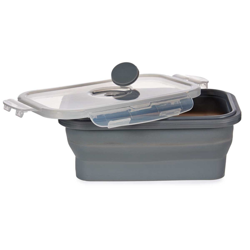 RECTANGULAR SILICONE LUNCHBOX 540ML ANTHRACITE