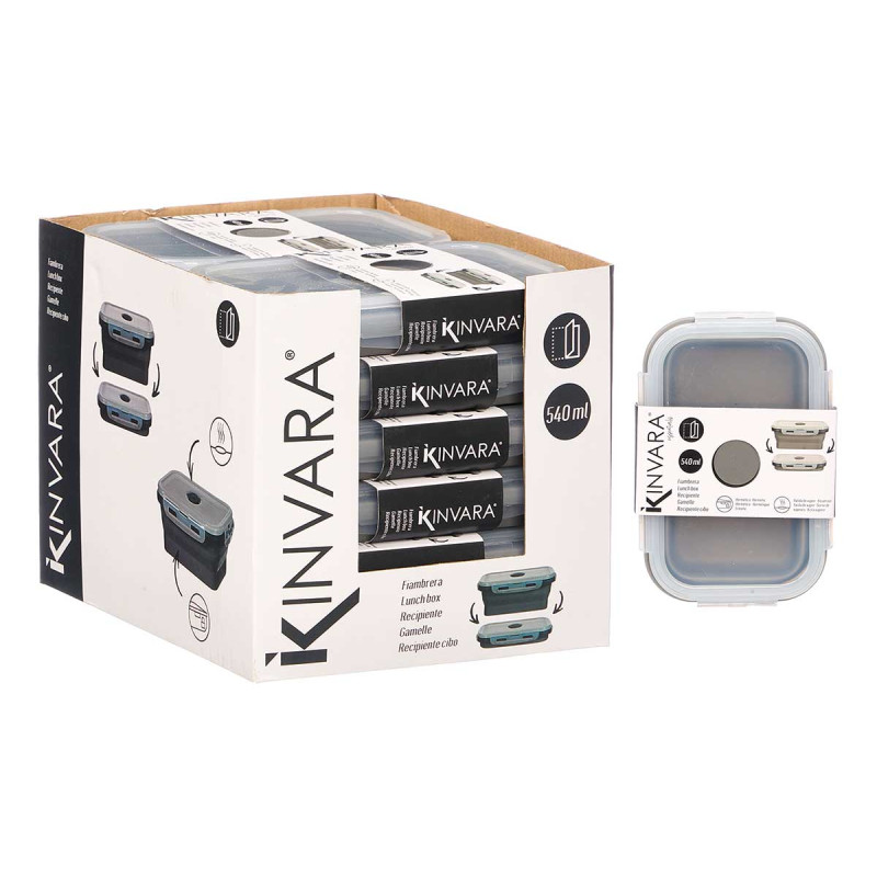 FIAMBRERA SILICONA RECTANGULAR 540ML ANTRACITA