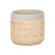 VASO CIMENTO EFEITO RATTAN 16CM CINZENTO