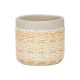 POT EN CIMENT EFFET ROTIN 14CM GRIS