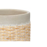CEMENT POT RATTAN EFFECT 12CM GREY