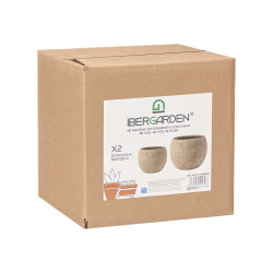 SET 2 VASI RUVIDI BEIGE 19 25CM