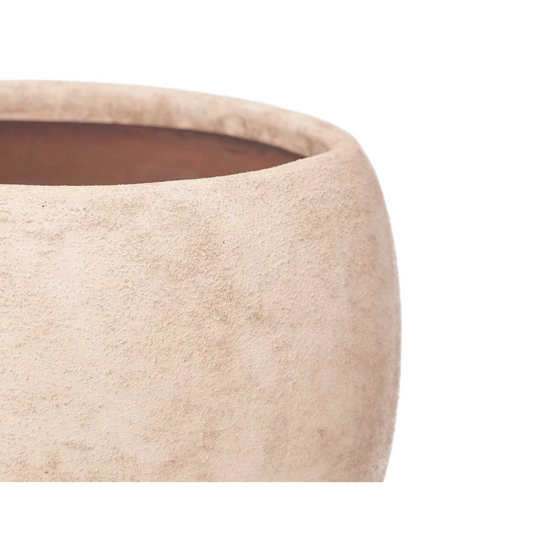 SET 2 POTS RUGUEUX BEIGE 19 25CM