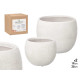 SET 2 VASI RUVIDI BIANCO 19 25CM