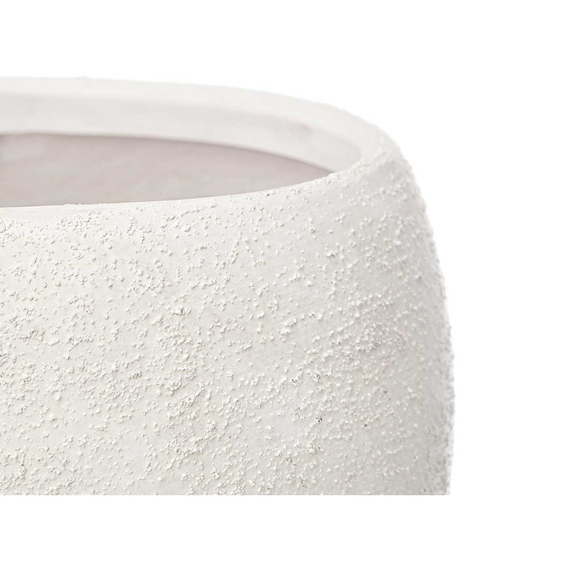 SET 2 MACETAS RUGOSA BLANCA 19 25CM