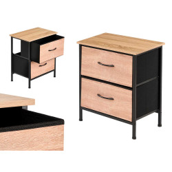 MUEBLE 2 CAJONES EFECTO MADERA