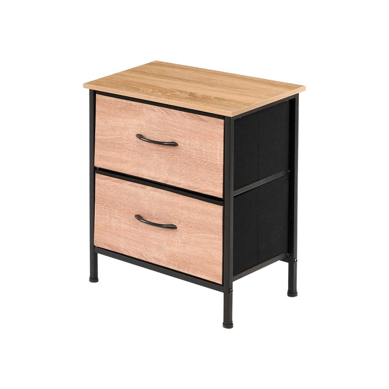 MEUBLE 2 TIROIRS EFFET BOIS