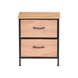 MUEBLE 2 CAJONES EFECTO MADERA