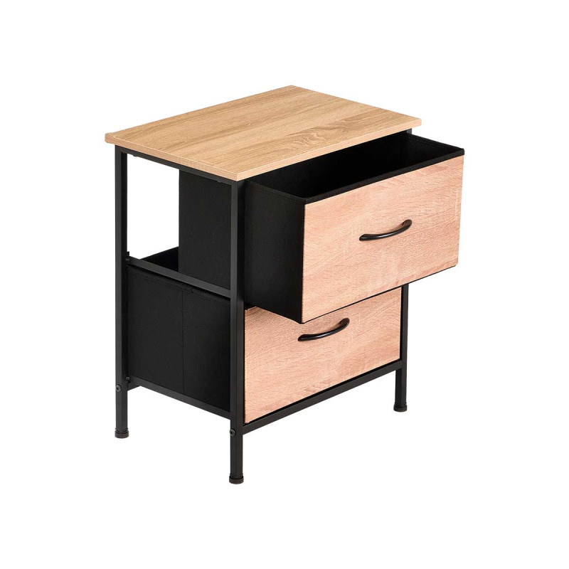 MEUBLE 2 TIROIRS EFFET BOIS