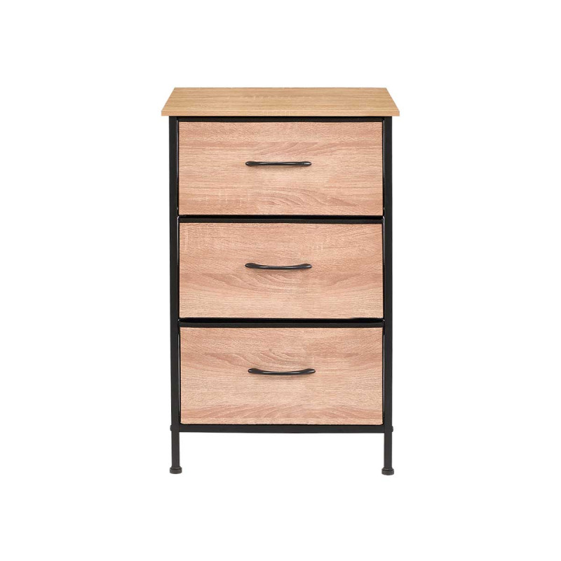 MEUBLE 3 TIROIRS EFFET BOIS