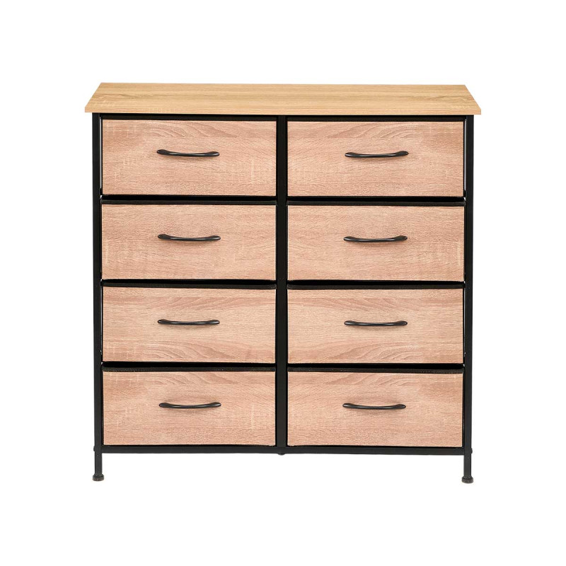 MEUBLE 8 TIROIRS EFFET BOIS