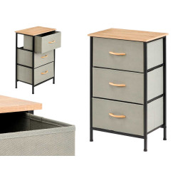 MUEBLE 3 CAJONES GRIS