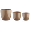 CONJ 3 VASOS CERÂMICA ABOMBADO 14-17-22CM TAUPE 