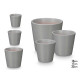 SET 3 PORTAVASI CONICO 14 17 22 CM GRIGIO MATE 