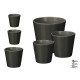 SET 3 POTS CONIQUE 14 17 22CM ANTHRACITE MAT