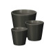 SET 3 PORTAVASI CONICO 14 17 22 CM ANTRACITE MATE
