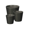 SET 3 POTS CONIQUE 14 17 22CM ANTHRACITE MAT