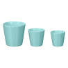 SET3 PORTAVASI CILINDRO 14 17 22 CM TURCHESE MATE 