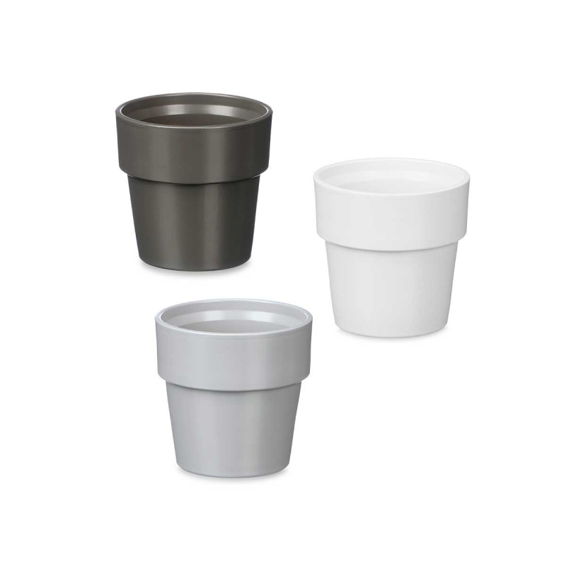 CONICAL POT STACKABLE ASSORTED3 NEUTRAL COL MATT  
