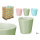 POT CONIQUE 17CM ASSORT 3 COULEURS CLAIRES MAT