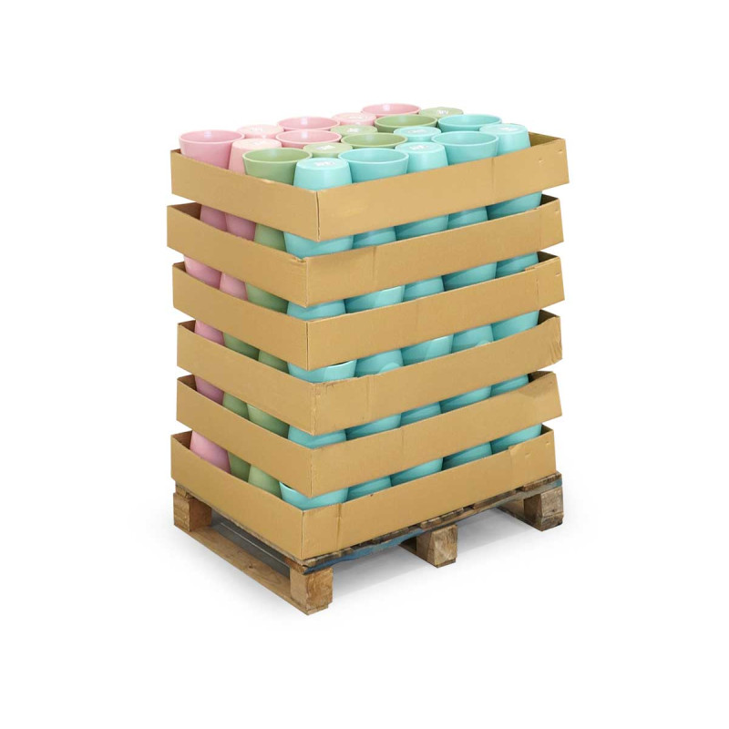 PORTAVASO CONICO 17CM ASS 3 COL CHIARI MATE 