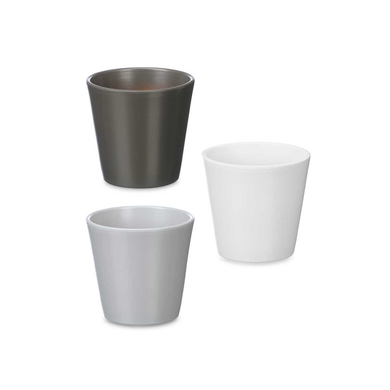 VASO CONICO 17CM ASSORT 3 COL NEUTRI OPACHI