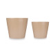SET 2 CONICAL CERAMIC POTS 22 28 CM BEIGE
