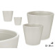 CONJ 2 VASOS CERAMICA CONICOS 22 28CM CINZENTO