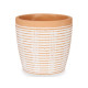 VASO TERRACOTA REDONDO RISCAS 13,5X10CM