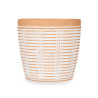 ROUND TERRACOTTA  POT WITH STRIPES 13,5X13