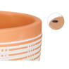 VASO TERRACOTA REDONDO RISCAS 13,5X10CM