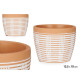 POT TERRE CUITE ROND RAYURES 12,5X10