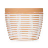 ROUND TERRACOTTA  POT WITH STRIPES 12,5X10