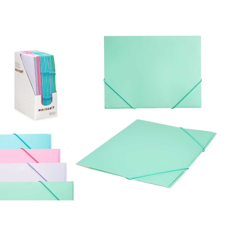 CARPETA SENCILLA GOMAS COLOR PASTEL SURT 4