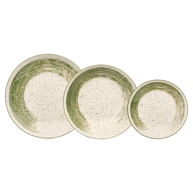 VAISSELLE 12PCS PATINÉE VERT