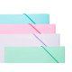 SINGLE FOLDER ELASTIC BANDS PASTEL COLORS ASSORT 4