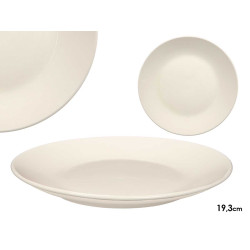 PLATO POSTRE PORCELANA LISO 19,3CM