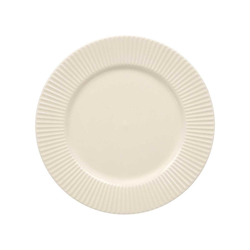 PRATO RASO PORCELANA RISCAS ELEVADAS 27CM
