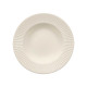 PIATTO FONDO PORCELLANA RIGHE RIALZATE 22CM