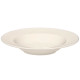 ASSIETTE CREUSE PORCELAINE RELIEF RAYURES 22CM