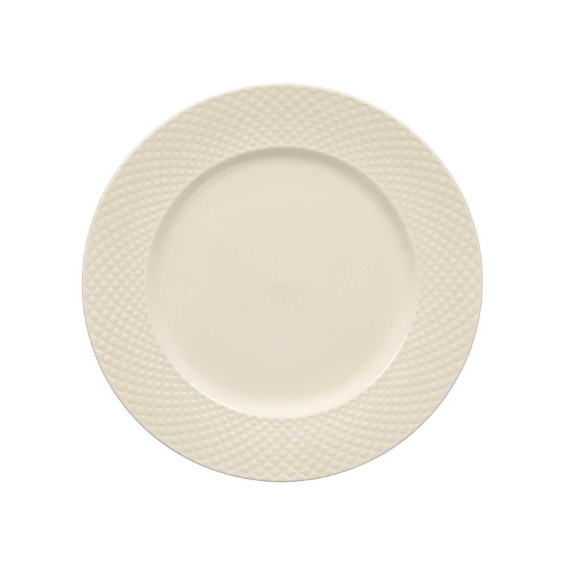 PRATO RASO PORCELANA LOSANGOS ELEVADOS 27CM