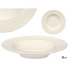 ASSIETTE CREUSE PORCELAINE RELIEF LOSANGES 22CM