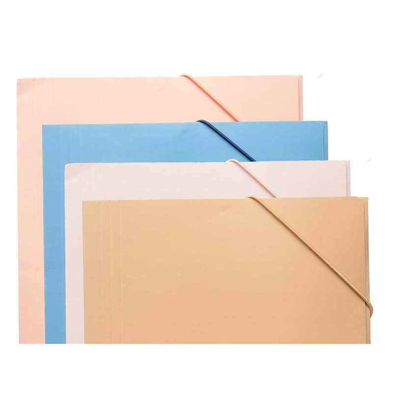SINGLE FOLDER ELASTIC BANDS NEUTRAL COLORS ASRT 4