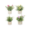 MACETA CUADRADA FLORES SURT 4 COL