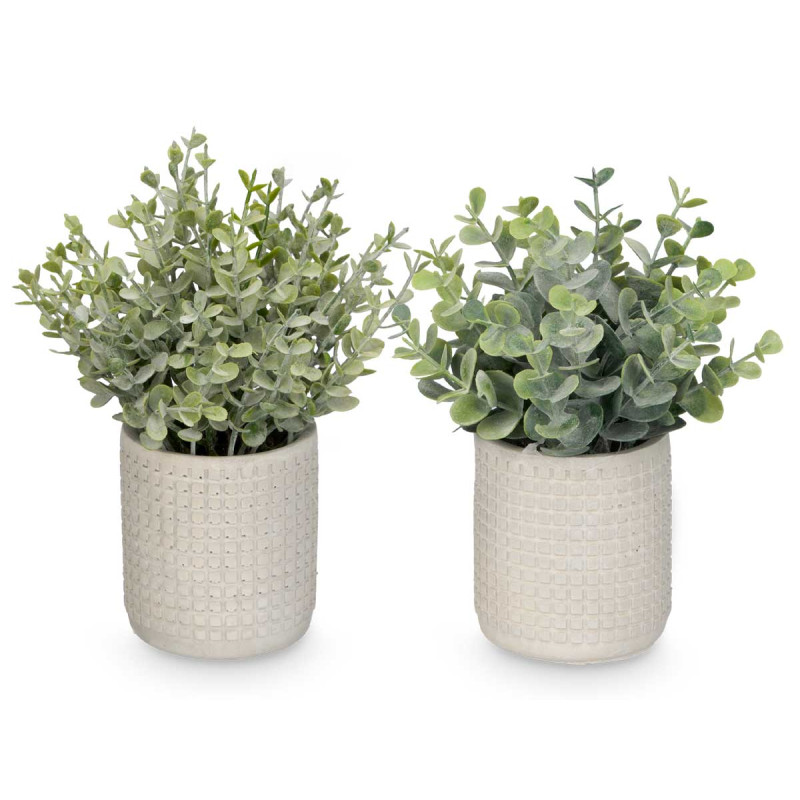 VASO ROTONDO FOGLIE VERDI ASS 4