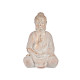 BOUDDHA POLYRESINE MAINS JOINTES BLANC ET OR 